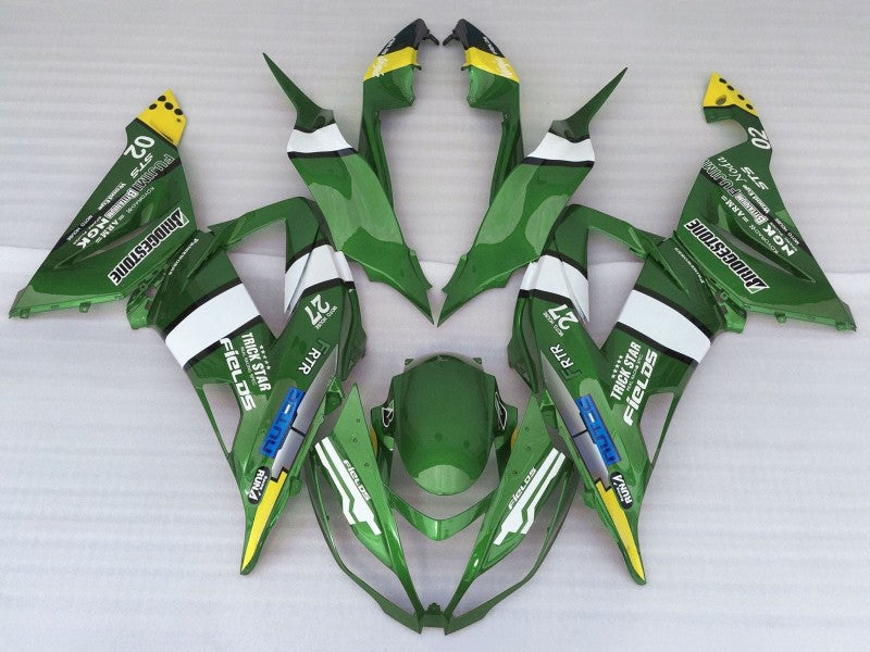 Purchase 2013-2018 Green Yellow Blue White Kawasaki ZX6R Motorcycle Fairings UK