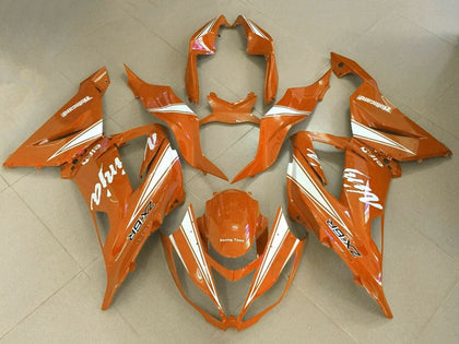 2013-2018 Kawasaki ZX-6R Orange White Fairing Kit