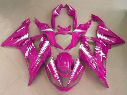 2013-2018 Kawasaki ZX-6R Pink White Fairing Kit