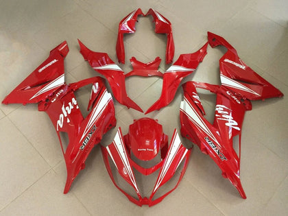 2013-2018 Kawasaki ZX-6R Red White Fairing Kit