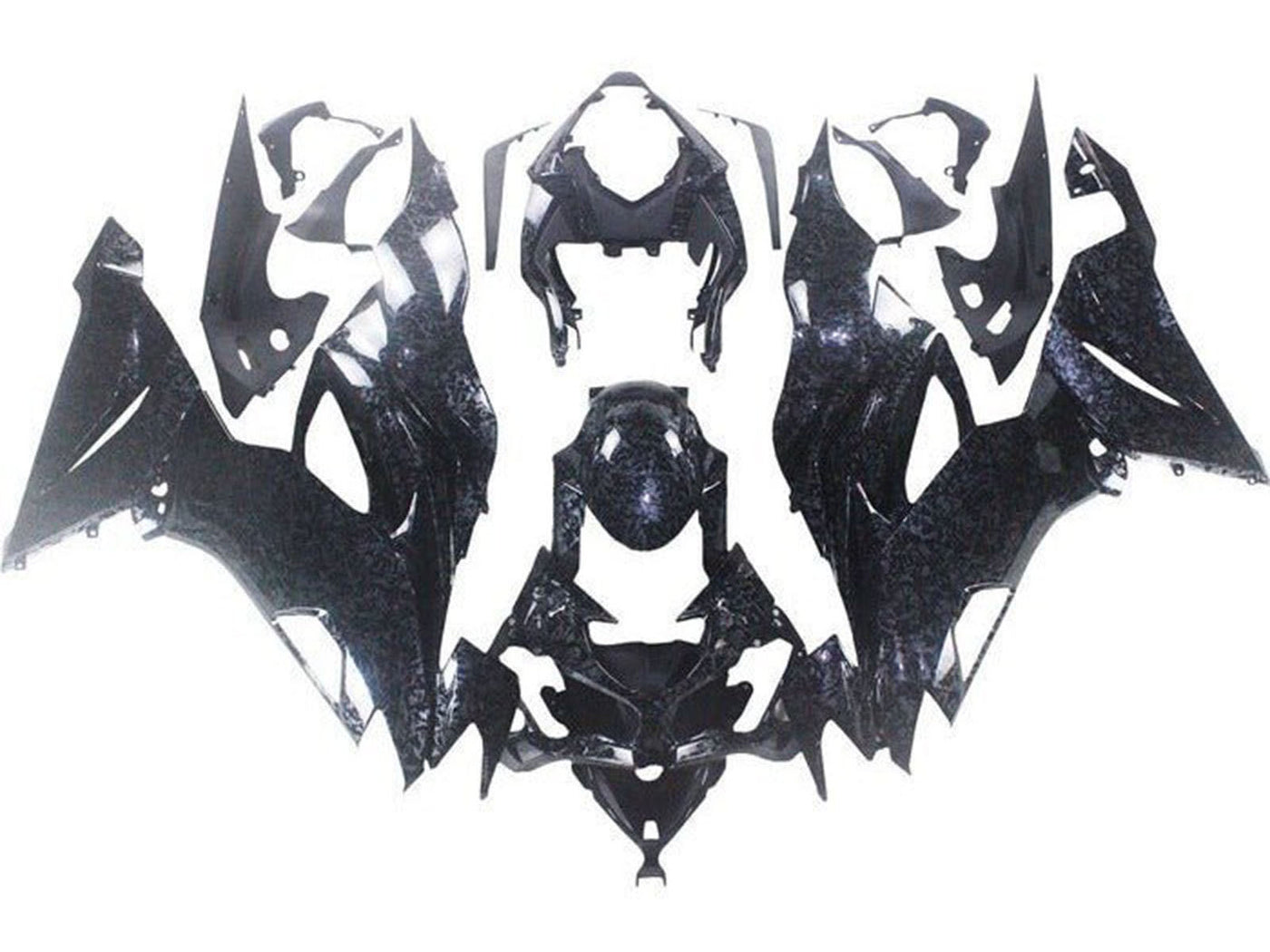 2019-2022 Faux Chopped Carbon Fiber Kawasaki ZX6R 636 Fairing Kit