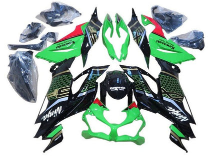 2019-2022 Kawasaki ZX-6R Green Black Gold Red Fairing Kit