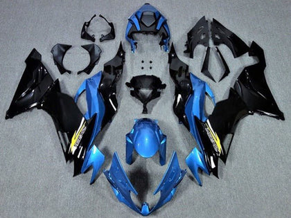 2019-2022 Kawasaki ZX-6R Glossy Blue Black Yellow Fairing Kit