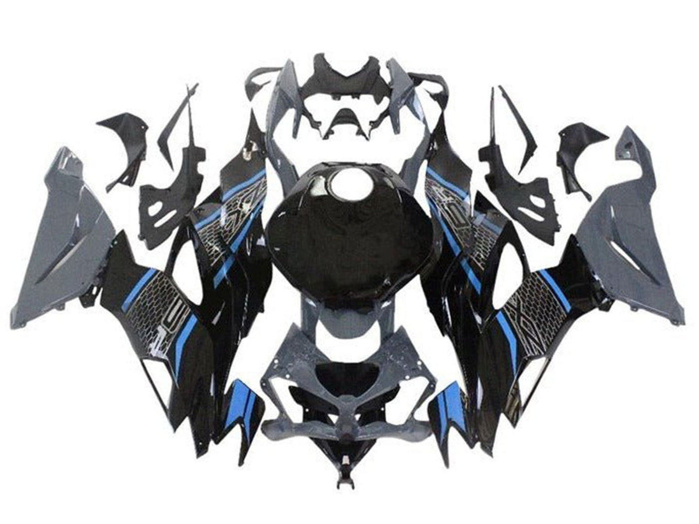 2019-2022 Grey Black Blue Kawasaki ZX6R 636 Fairing Kit