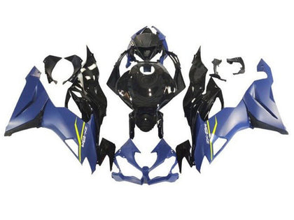 2019-2022 Kawasaki ZX-6R Matte Blue Glossy Black Fairing Kit
