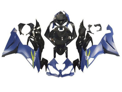 2019-2022 Kawasaki ZX-6R Matte Blue Glossy Black Fairing Kit