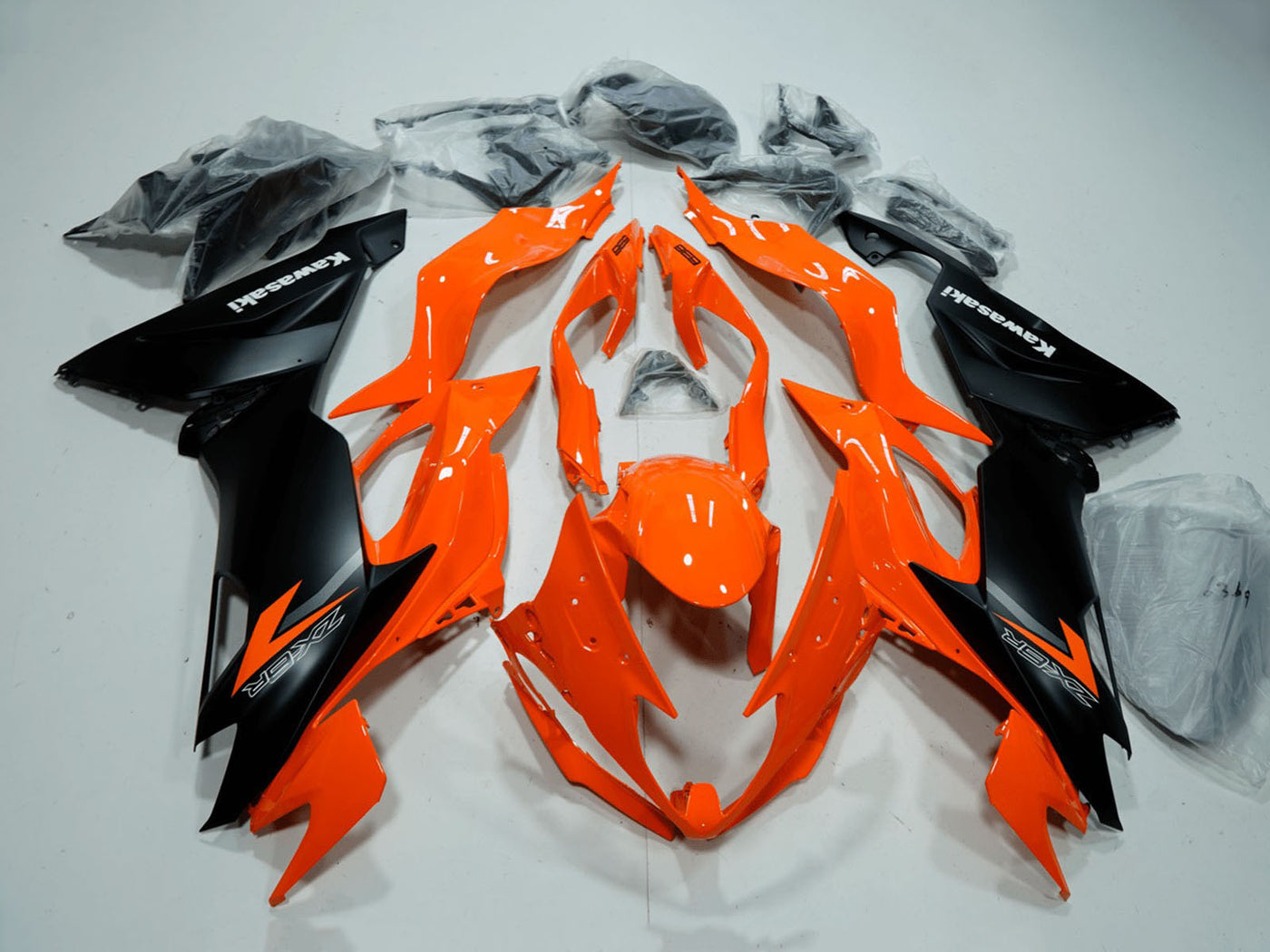 2019-2022 Orange Matte Black Grey Kawasaki ZX6R 636 Fairing Kit