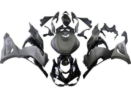 2023-2025 Kawasaki ZX-6R Matte Black Matte Gray Glossy Black Fairing Kit
