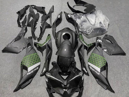 2019-2025 Kawasaki ZX-4RR / ZX4R Faux Carbon Fiber Green Gray Fairing Kit