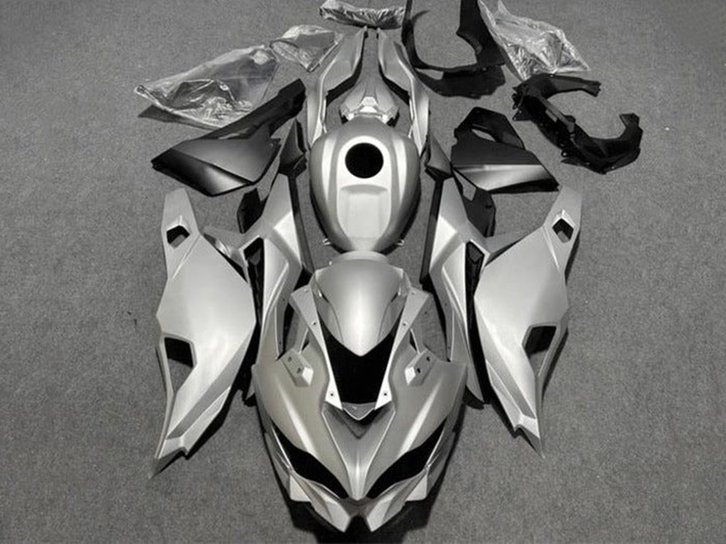 2019-2025 Glossy Silver Kawasaki ZX4R Zx 4RR Fairing Kit
