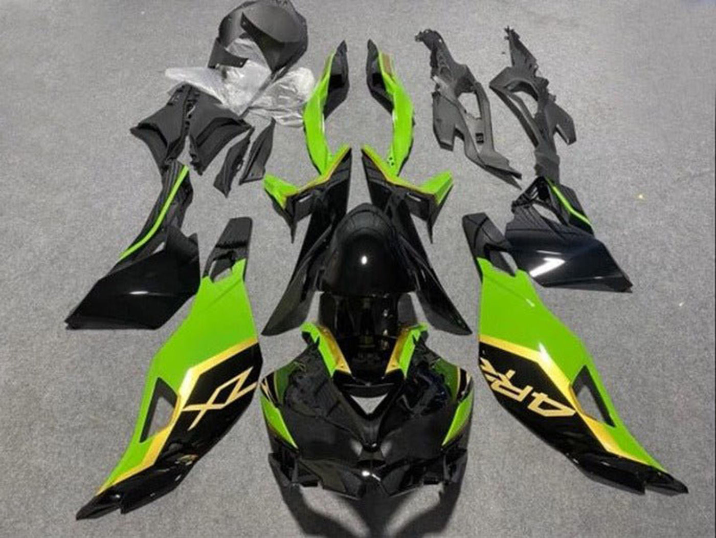 2019-2025 Black Green Gold Kawasaki ZX4R Zx 4RR Fairing Kit