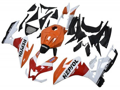 2012-2018 Aprilia RS4-50-125 Orange White Red Glossy Black Repsol Fairing Kit