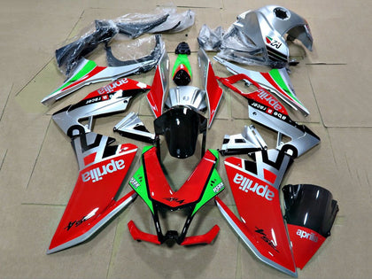 2012-2018 Aprilia RS4-50-125 Silver Red Green Glossy Black Fairing Kit