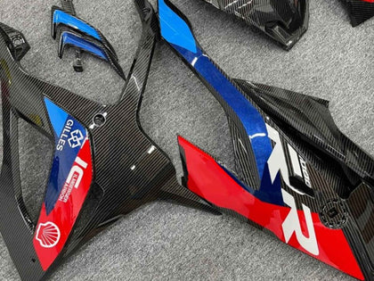 2019-2022 BMW S1000RR Black Blue Red Carbon Fiber Style Fairing Kit
