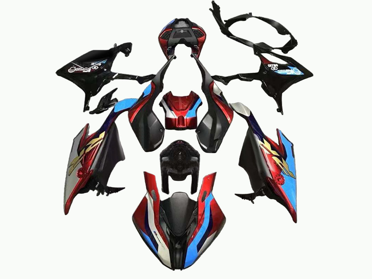 2019-2022 Black Blue Red Gold Racing BMW S1000RR Fairing Kit