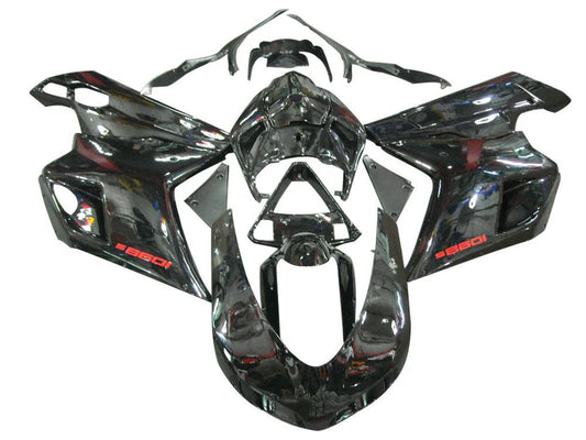 2007-2014 Glossy Black Ducati 1098 Fairing Kit