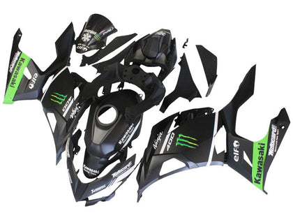 2018-2024 Kawasaki EX400 Matte Green Black Fairing Kit