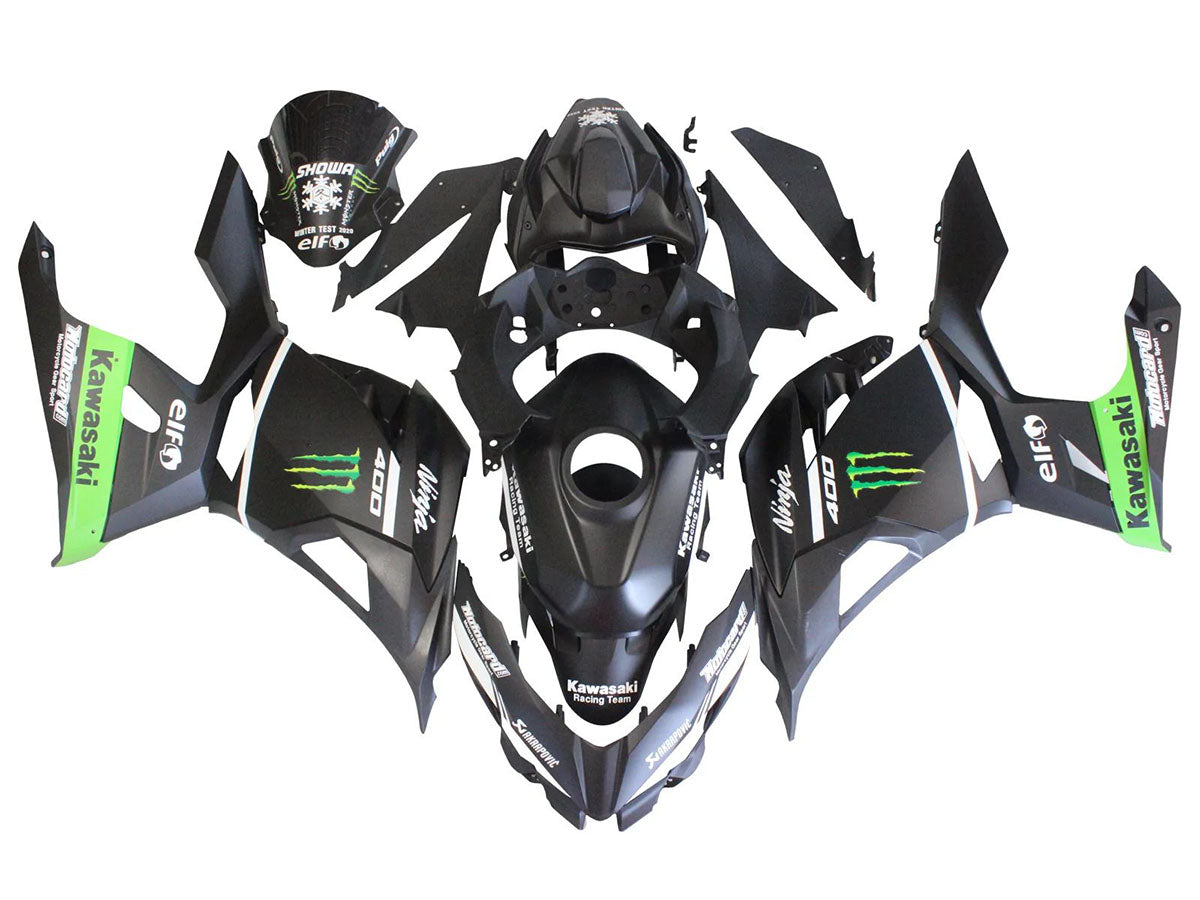 2018-2024 Matte Green Black Kawasaki EX400 Fairing Kit