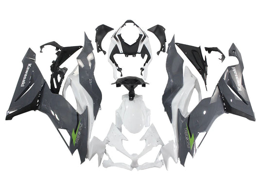 2019-2022 White Gray Kawasaki ZX6R Fairing Kit