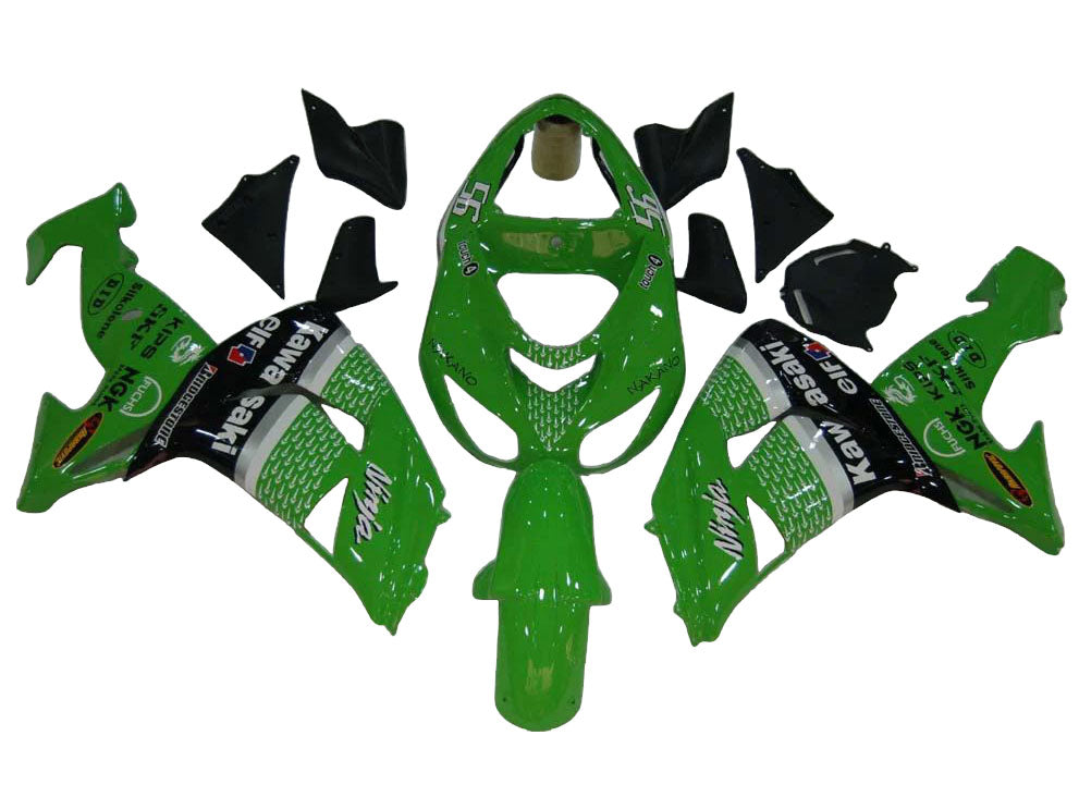2006-2007 Green Black Elf Kawasaki ZX10R Fairing Kit