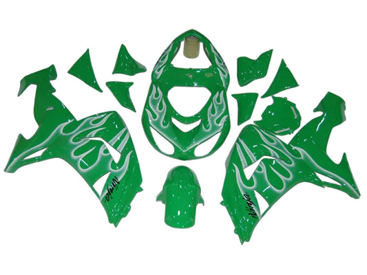 2006-2007 Green Flame Kawasaki ZX10R Fairing Kit