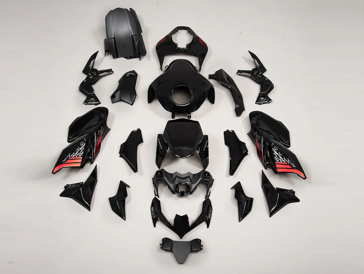 2020-2024 Black Red Kawasaki Z900 Fairing Kit