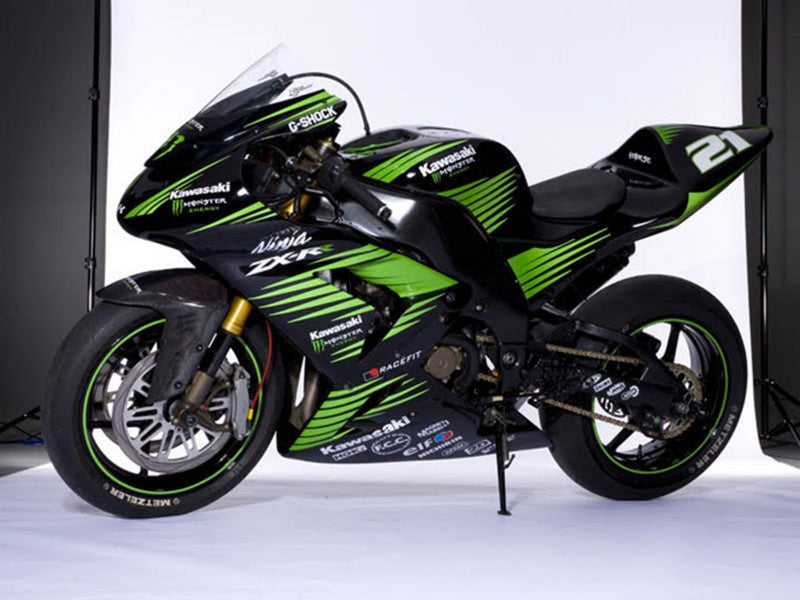 Purchase 2006-2007 Glossy Black Green White Kawasaki ZX10R Motorcycle Fairings UK