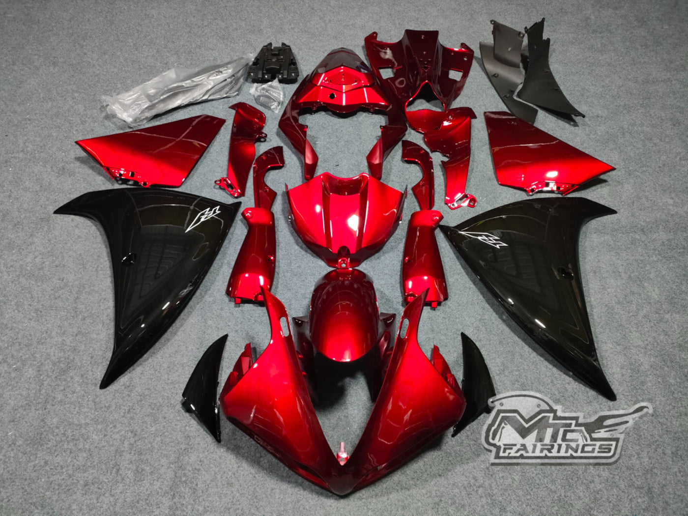 2009-2011 Yamaha YZF-R1 Candy Red/black Fairing Kit