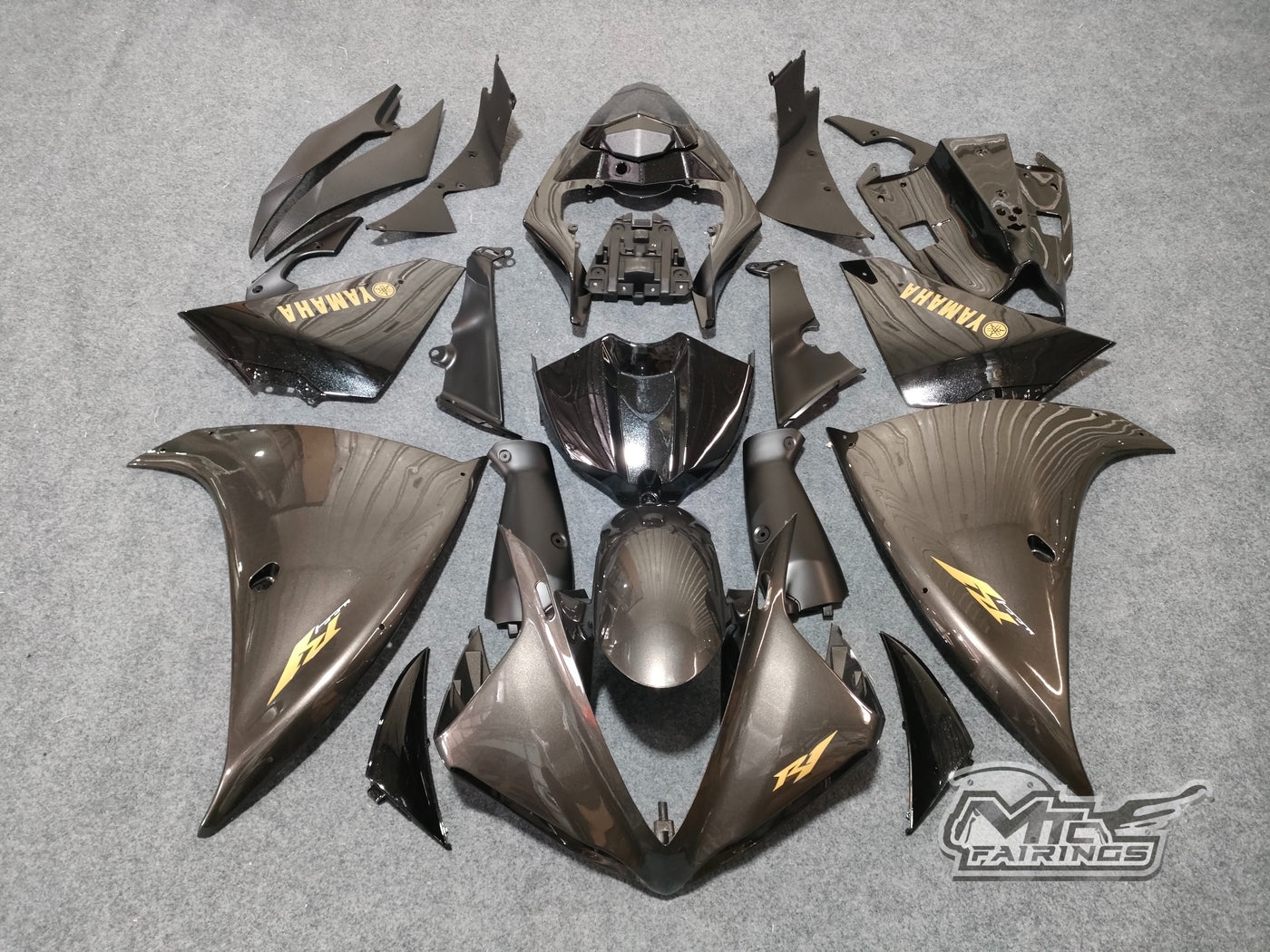 2009-2011 Yamaha YZF-R1 Dark Gray Fairing Kit