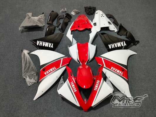 2012-2014 Yamaha YZF-R1 White/red Fairing Kit