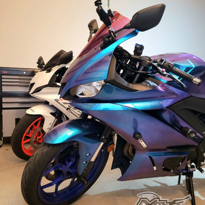 2019-2023 Yamaha YZF-R3 R3 Chameleon Blue/purple White Fairing Kit