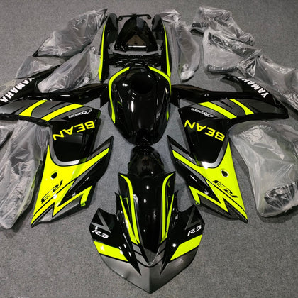 2015-2018 Yamaha YZF-R3 R3 Neon Yellow Fairing Kit