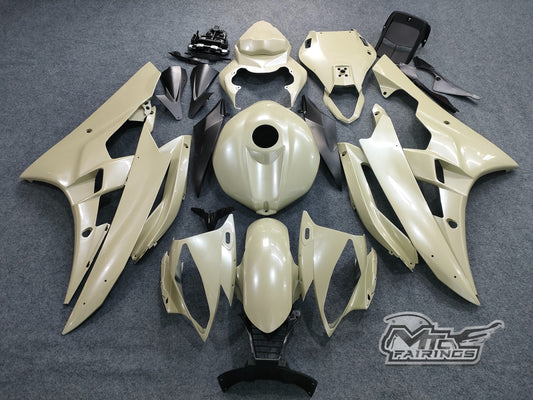 2006-2007 Yamaha YZF-R6 Cream Color Fairing Kit