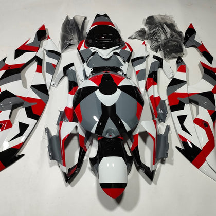 2008-2016 Yamaha YZF-R6 Gray/red/white with Tank Cover Fairing Kit