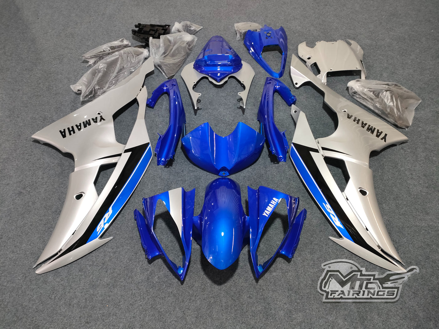 2008-2016 Yamaha YZF-R6 Original Blue/silver Fairing Kit