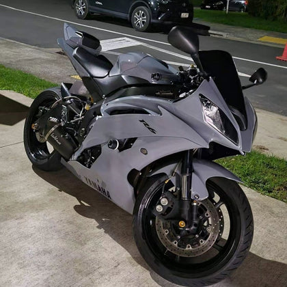 2008-2016 Yamaha YZF-R6 Gray with Black Decal Fairing Kit