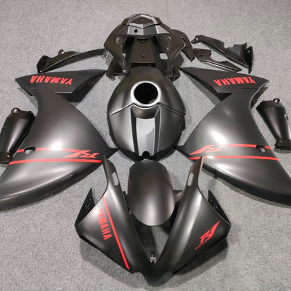 2012-2014 Yamaha YZF-R1 Matte Black with Tank Cover/ Seat Cowl Fairing Kit