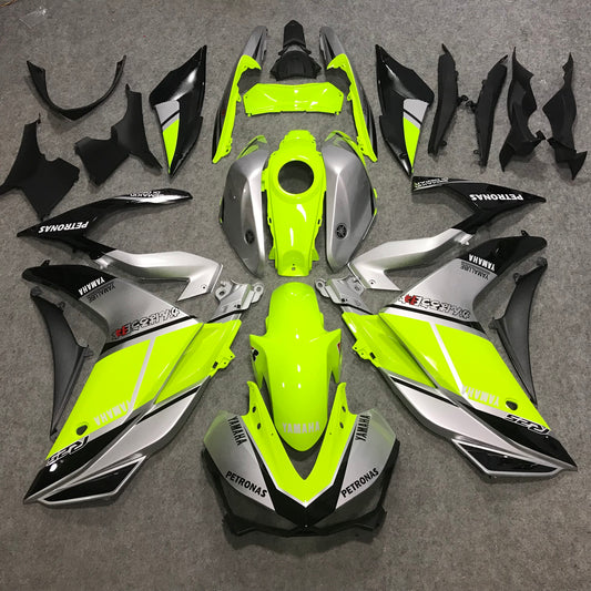 2015-2018 Yamaha YZF-R3 Yellow and Silver R3 Fairing Kit