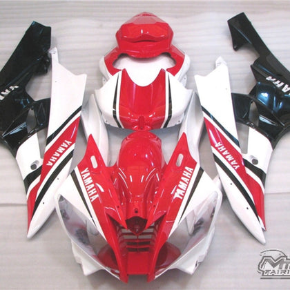 2006-2007 Yamaha YZF-R6 Red and White Fairing Kit