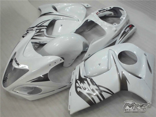 2008-2016 Suzuki Hayabusa GSX1300R Hayabusa Gsxr1300r White and Dark Silver Fairing Kit