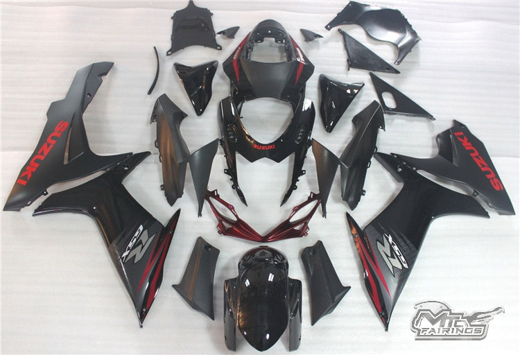 2011-2022 Suzuki GSX-R600 Matte Black 750 Fairing Kit