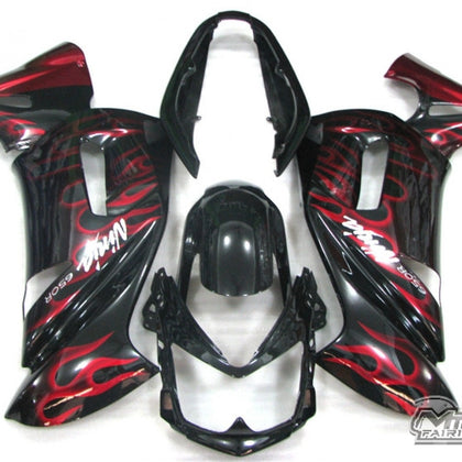 2006-2008 Kawasaki Ninja 650 Red Flame Fairing Kit