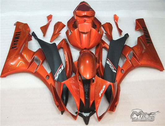 2006-2007 Yamaha YZF-R6 Orange Red Fairing Kit