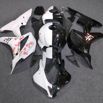 2007-2008 Honda CBR600RR Black/white Split Fairing Kit