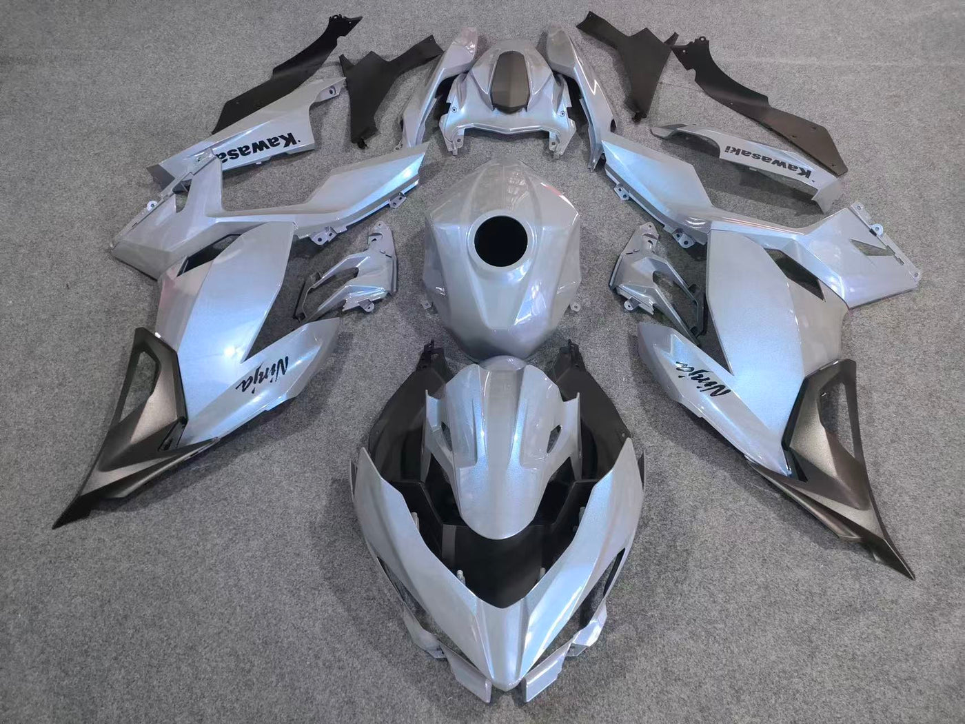 2017-2023 Kawasaki Ninja 400 Chameleon Nardo Gray/blue Fairing Kit