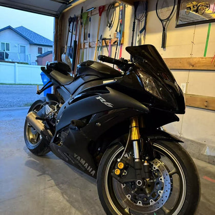 2008-2016 Yamaha YZF-R6 Matte/glossy Black Fairing Kit