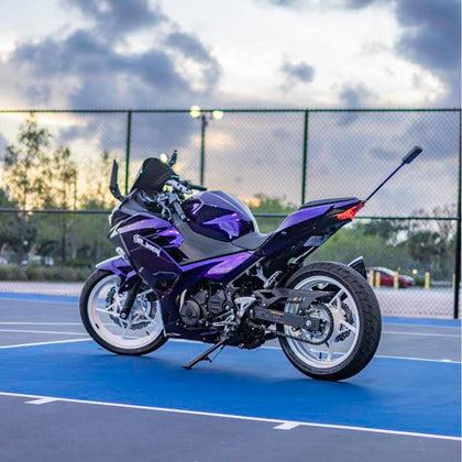 2017-2023 Kawasaki Ninja 400 Chameleon Half Purple/white Fairing Kit