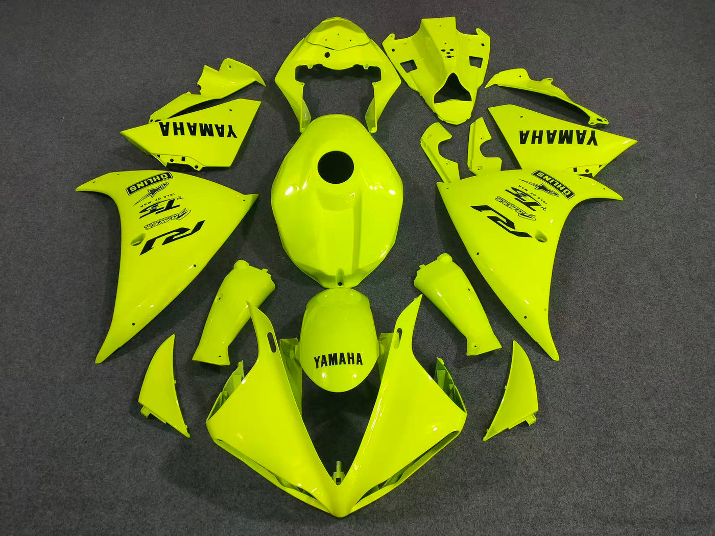 2012-2014 Yamaha YZF-R1 Neon Yellow Fairing Kit