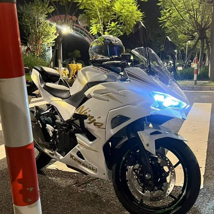 2024-2025 Kawasaki Ninja 500 Chameleon Gold/white Fairing Kit